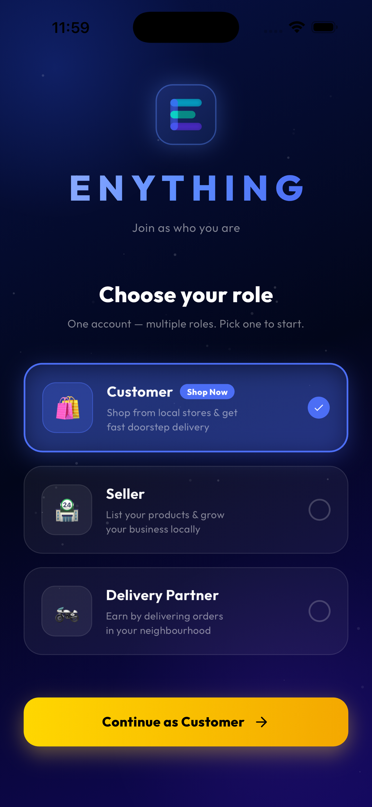 Enything App Interface